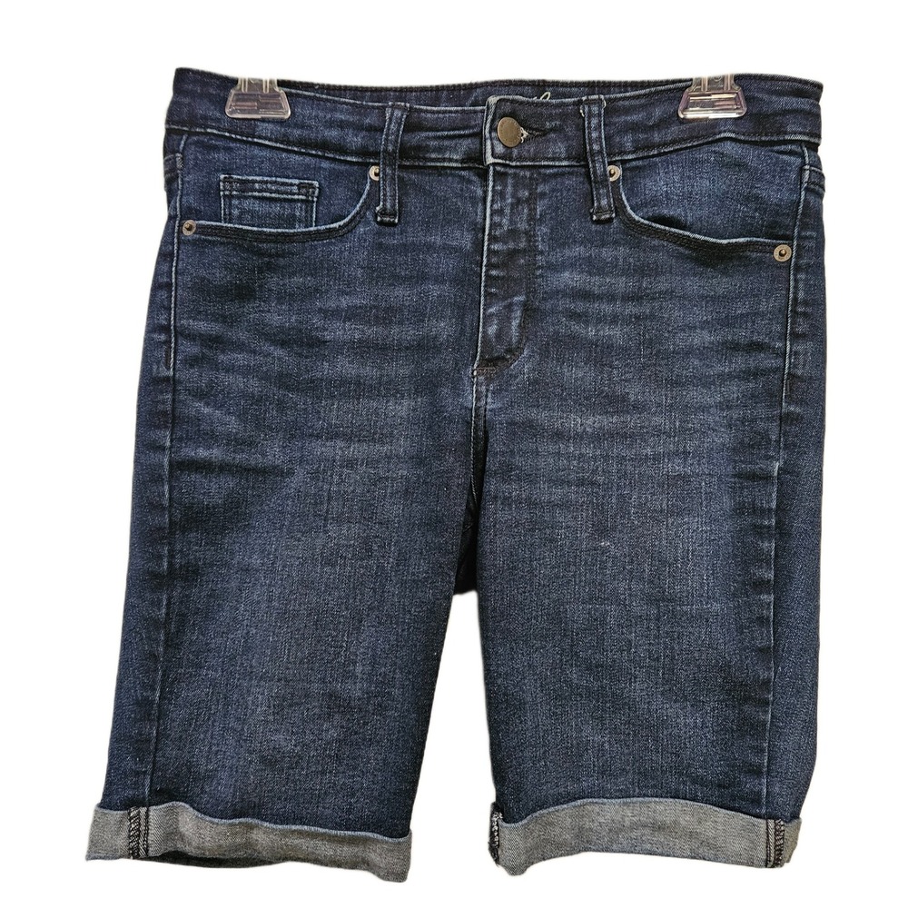 Universal Thread‎ Size 6/28R Denim Cuffed High Rise Bermuda Shorts
